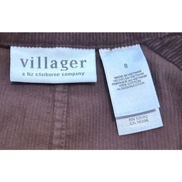 Liz Claiborne Villager Brown Corduroy Womens Cotton Blazer Size 8 - Picture 3 of 11